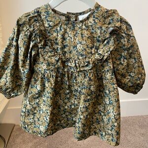 Mebie Baby floral Dress with matching Bloomers